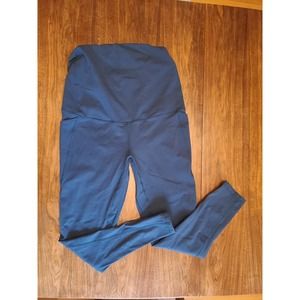 Senita maternity leggings - large - dark teal blue